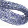 Natural Iolite Faceted Roundel Beads Length is 14 Inches and Size 2.5mm approx.